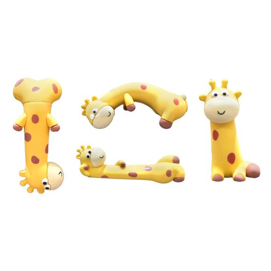 1/4Pcs Cartoon Giraffe Figurine Computer Monitor Decoration Lying Pig Duck Statue Animal Sculpture Home Office Car Dashboard Ornament