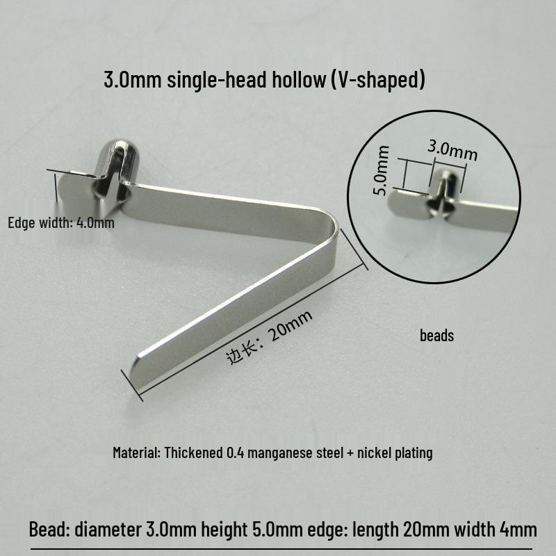 V-Shaped Shrapnel Telescopic Snap: 3.0-9.5mm, Single/Double Head Tube, Positioning Ball Spring Buckle.