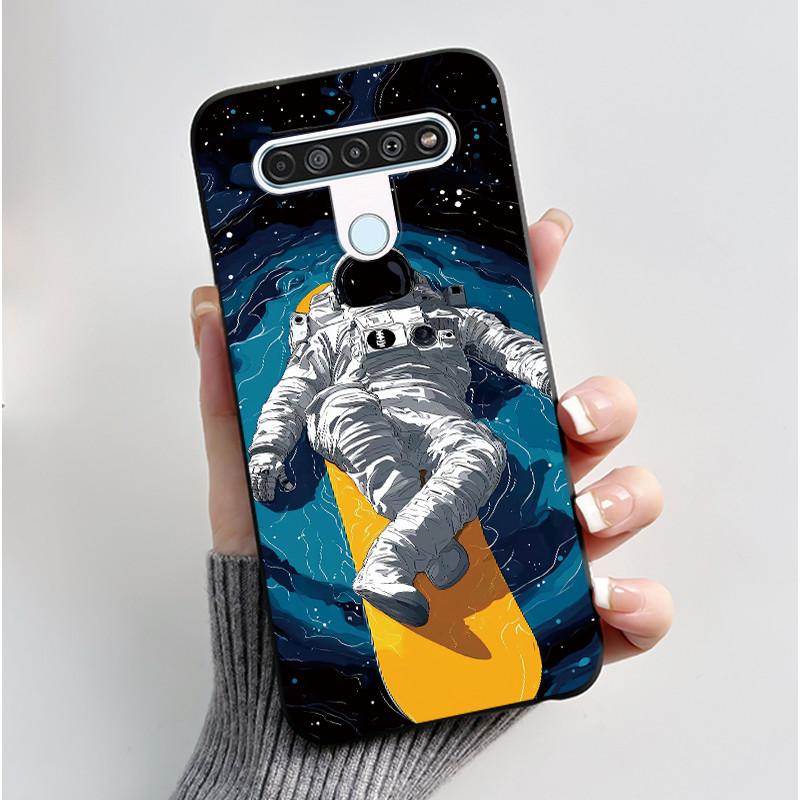 Luxury Cute Cool Boys Girls Case For LG K61 Q61 Q70 Phone Case Black Matte Soft Silicone Back Cover Protective TPU Bumper Shell