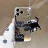 Magnetic Drop-Proof Black Cat Mirror Case for iPhone 17 Pro/16 Pro Max/15/14