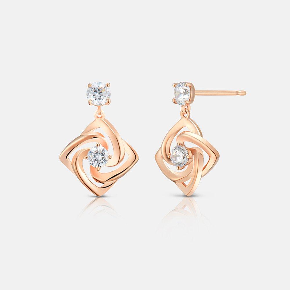 La Rosa Bianca Rose Silver Earrings A202Se0108Rpa .