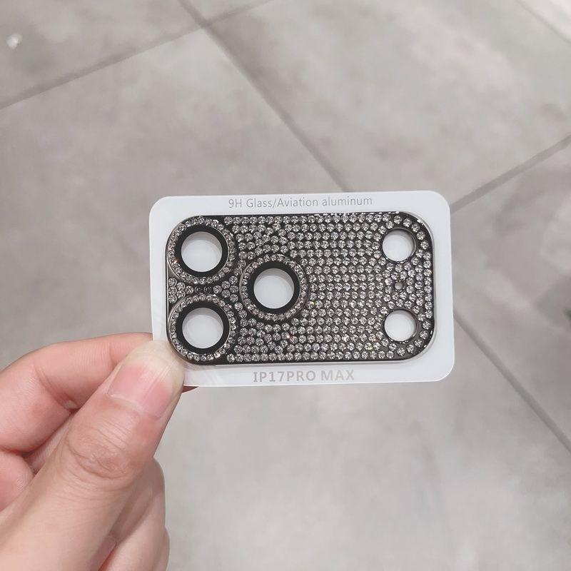 Luksusowa ręcznie robiona naklejka z cyrkoniami odpowiednia do folii na obiektyw iPhone 17Promax dla iPhone17Pro osłona tylnej kamery