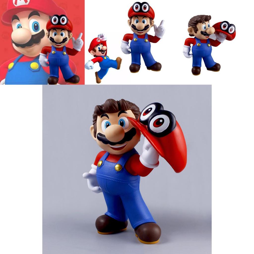 Large Mario Super Mario Toy Figure Pvc Home Decor Collectible Display 27x38cm