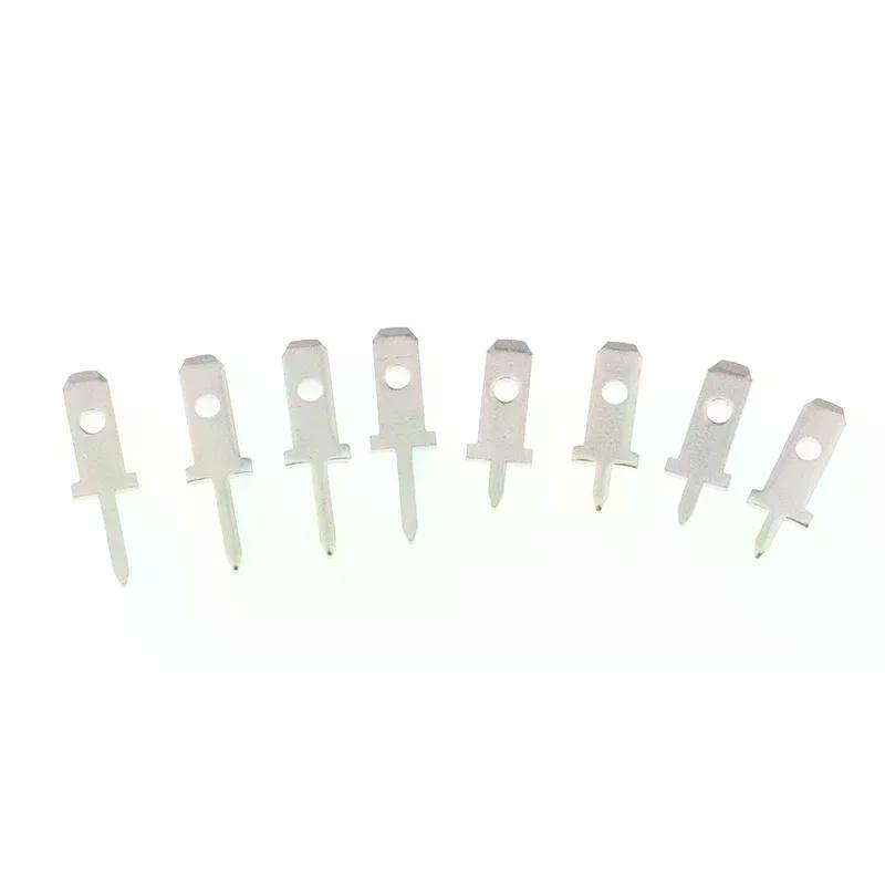 50pcs 2.8 Inserts Plug Spring Terminal PCB Solder Lug Thickness 0.8mm One Legs ,PCB Welding Sheet