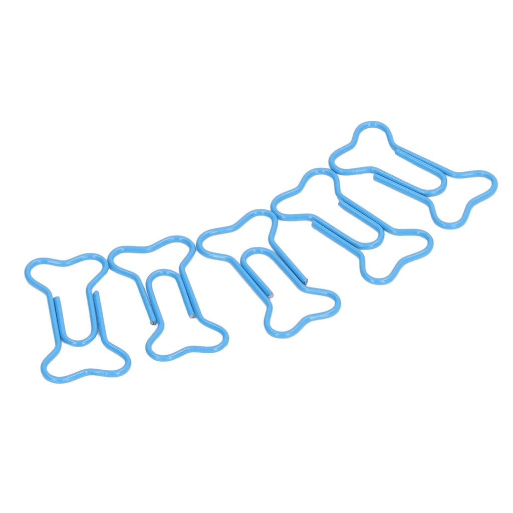 50pcs Bone Shaped Paper Clips Beautiful Color Slip Resistance Portable Office Paper Clips Bone Paperclips for Daily Use