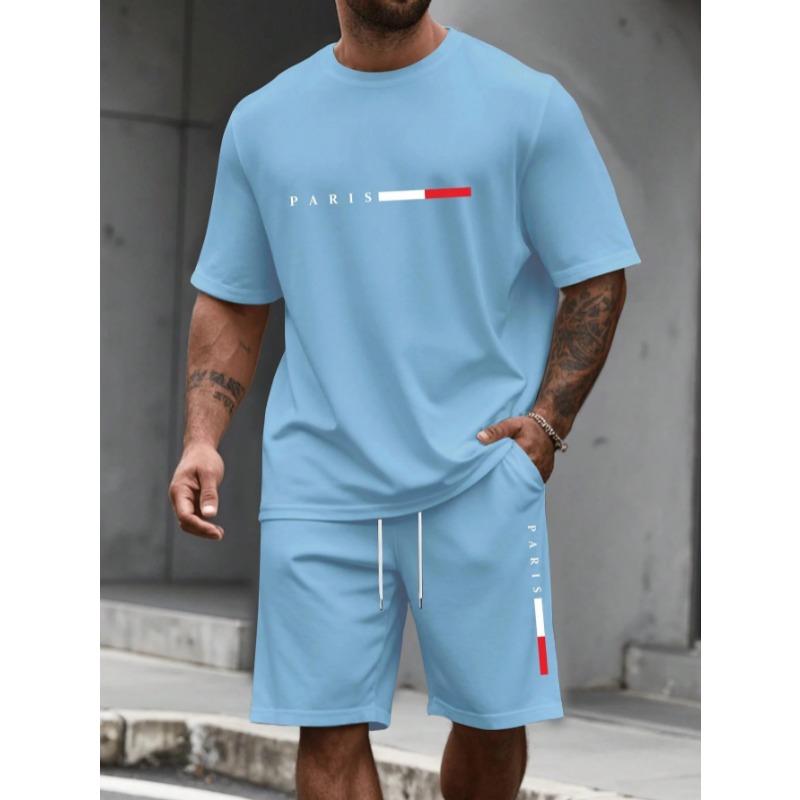 Men's Tracksuit  Man Clothing Summer T-shirt