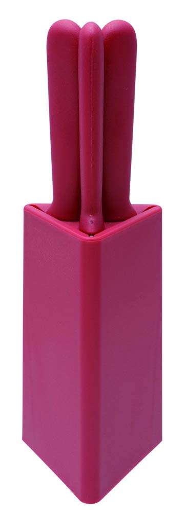 Yaxell Knife Santoku Paring Bread Knife Mini Bread 30224 3-Piece Set, Knife, Knife, Knife, Stand, All-Purpose Knife, Knife, Outdoor, Red,