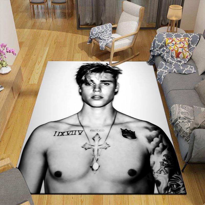 Bieber Home Sofa Decoration for Living Room & Bedroom, Non‑Slip Play Flannel Floor Mat for Game Room