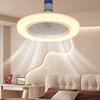 Smart LED Ceiling Fan Light with Remote Control for Living Room, Kitchen, Bedroom and Tea Table. Features E27 Screw Mouth and Three Color Options.