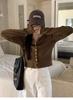 Women's Korean Style V-Neck Button-Down Cardigan Sweater - Autumn/Winter Fashion Knit Outerwear
