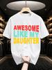 2026 New Cotton Tshirt Parentchild Fun Print Tshirt Casual Crew Neck Short Sleeve Family Street Style Top