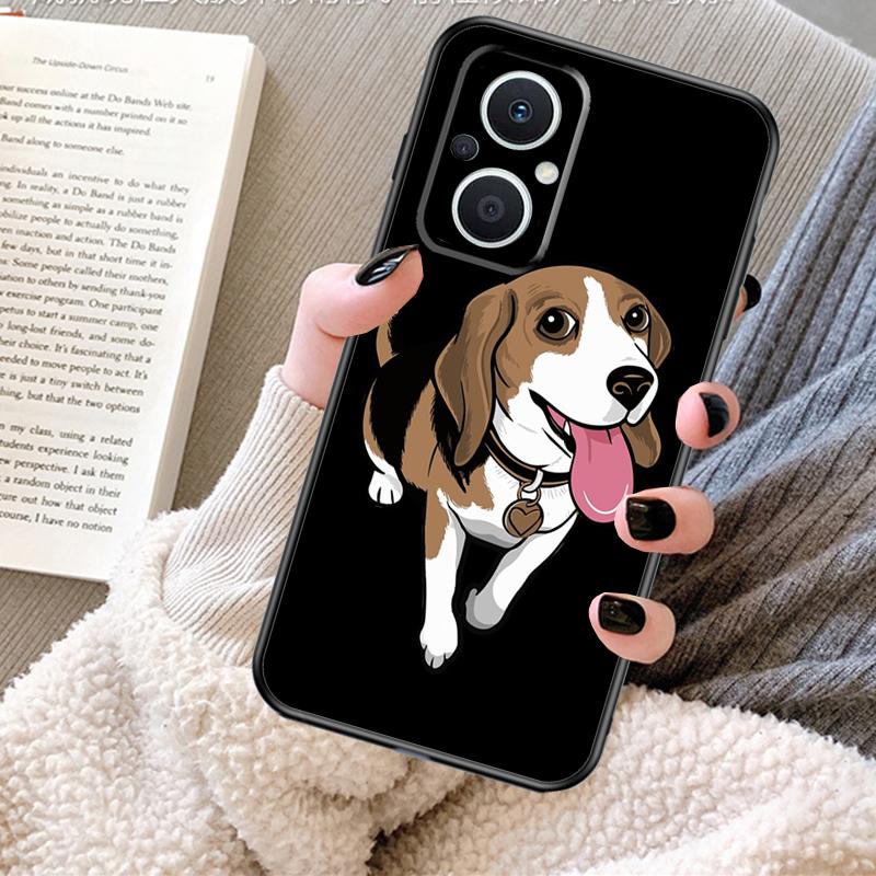 Cartoon Beagle Dog Case For OPPO Reno 13 13F 12 11 F 8T 7 8 10 Pro OPPO Find X8 Pro X6 X3 X5 Lite Cover Fundas