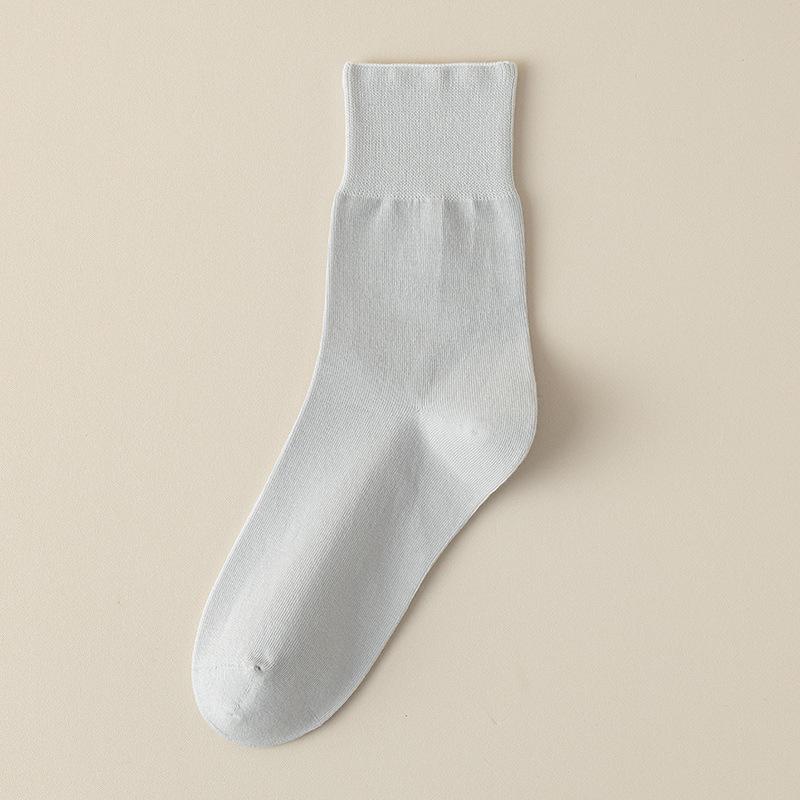 Women's Breathable Cotton Mid-Calf Socks - Spring/Summer, Sweat-Absorbent, Odor-Resistant, Candy Colors