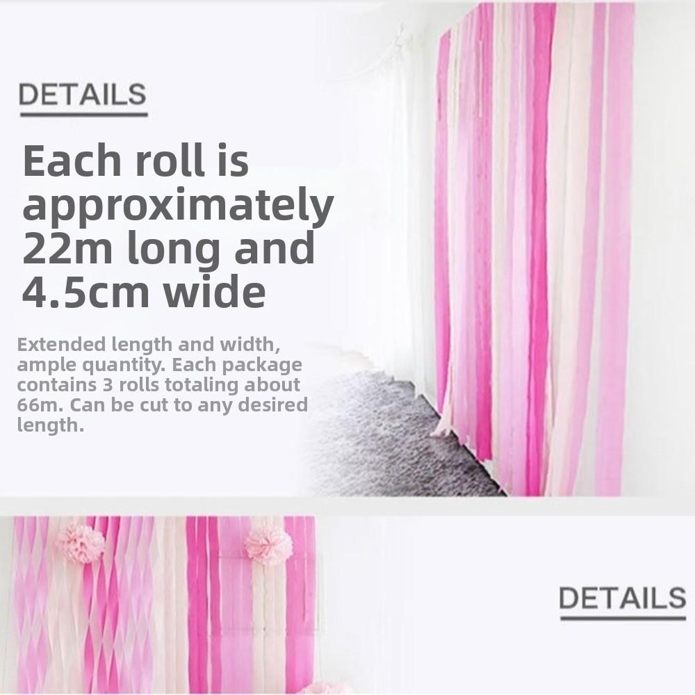 Colorful Crepe Paper Streamers Flower Paper Rolls 6 Rolls Set Paper Garland Decor Unicorn Theme Pastel Rainbow