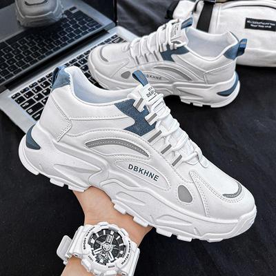 Summer New Popular Sports Shoes for Male Students Casual Trendy Shoes Trendy and Versatile Dad White Sneakers