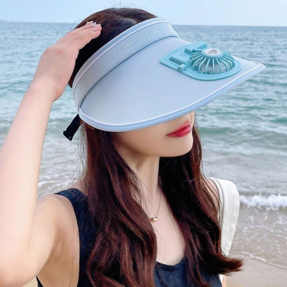 Breathable Fan Sun Hat With Fan Beach Hat Outdoor Visors  Men Women