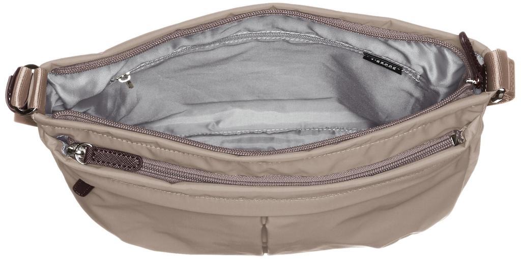 Isaac Nylon Taffeta Shoulder Bag, Vertical Style, Y62-01-03, Size 11, Gray