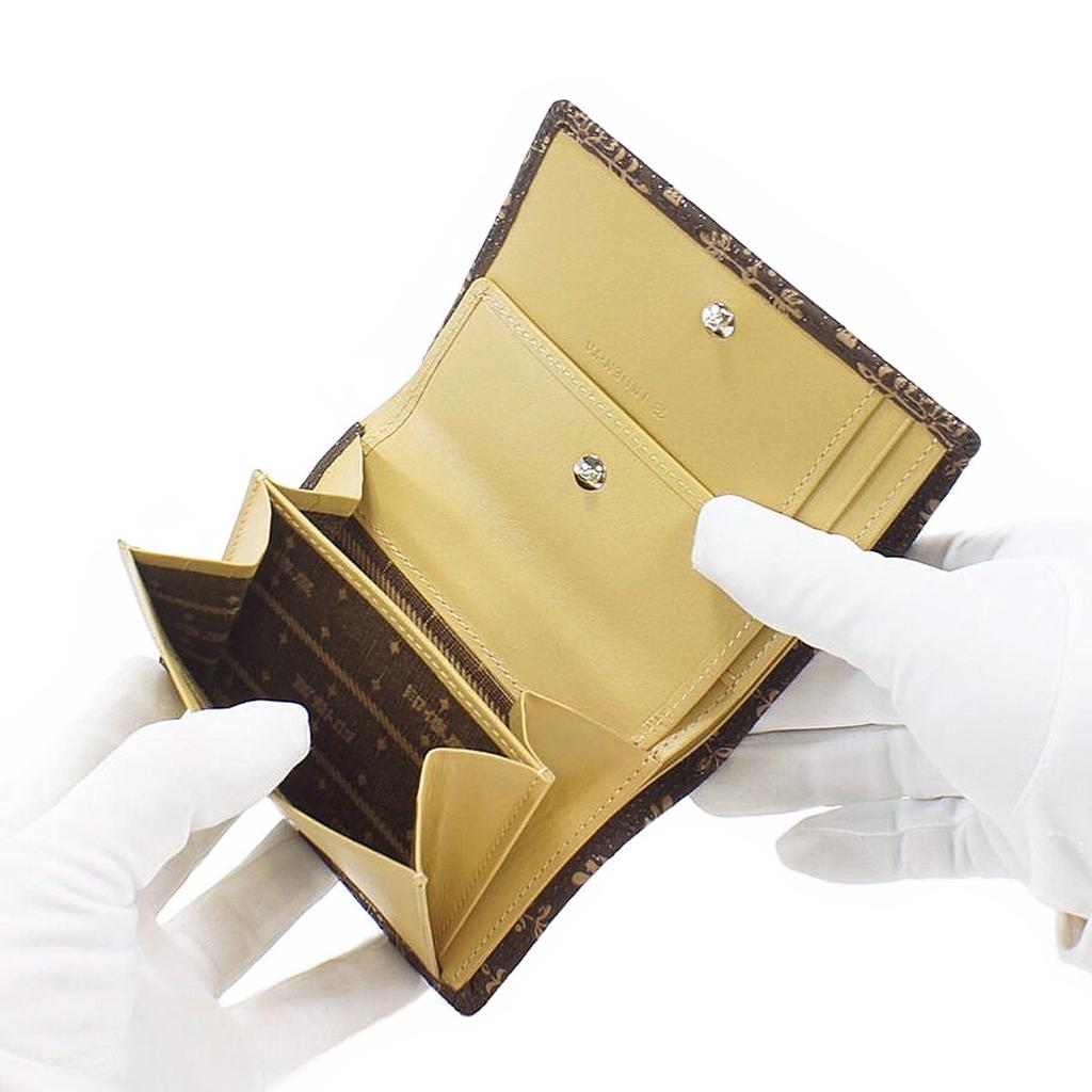 [Inden-ya] Inden Bifold Wallet with Coin Purse, Deerskin Leather, Folky 9128