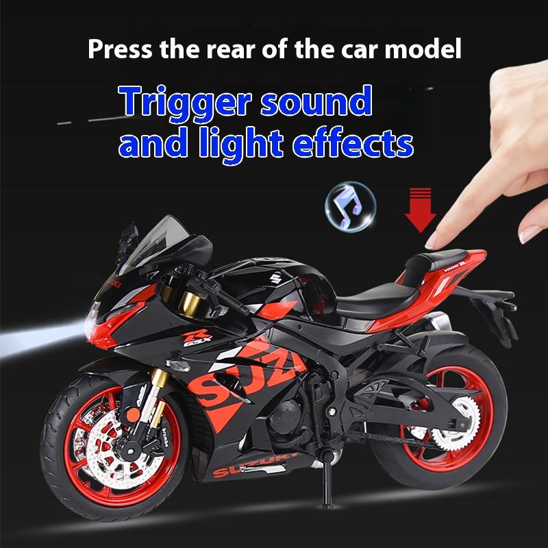 1/12 Suzuki GSX1000R Motorcycle Model Alloy Die Cast Motorcycle Ornaments Boys Toy Birthday Gift