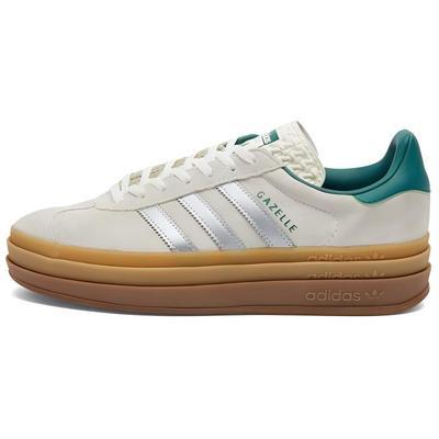 Gazelle Bold Off White Sidabrinės Metalinės Žalios Moteriški Sportbačiai Kreminės Kolegiškos Žalios JI0328