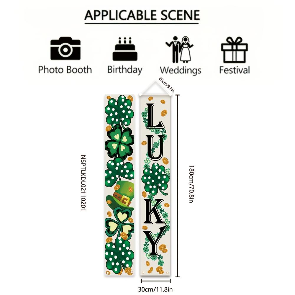 Door Banner Patrick Multipurpose Lucky Charm Eid Polyester 179.83x29.97cm Indoor Outdoor Decor
