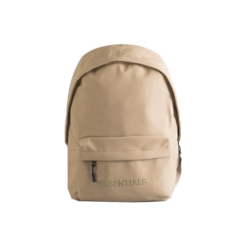 Leather material anti-splashing backpack feels niche Backpack men's and women's college style school bag prevents splashing