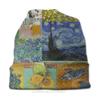 Gorro de punto Collage gorros cálidos de invierno para mujeres Unisex Vincent Van Gogh pintor postimpresionista gorros gorros