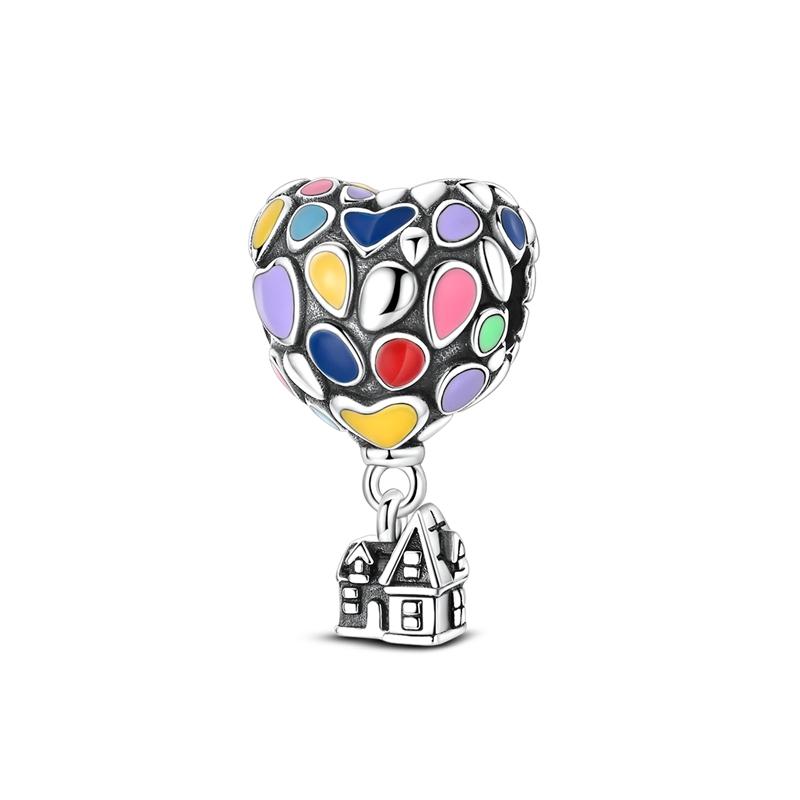 Charms 925 Silver Golden Lucky Star Ballet Shoe Heart Bead Pendant Charms Fit Bracelet Necklace Womens Jewelry