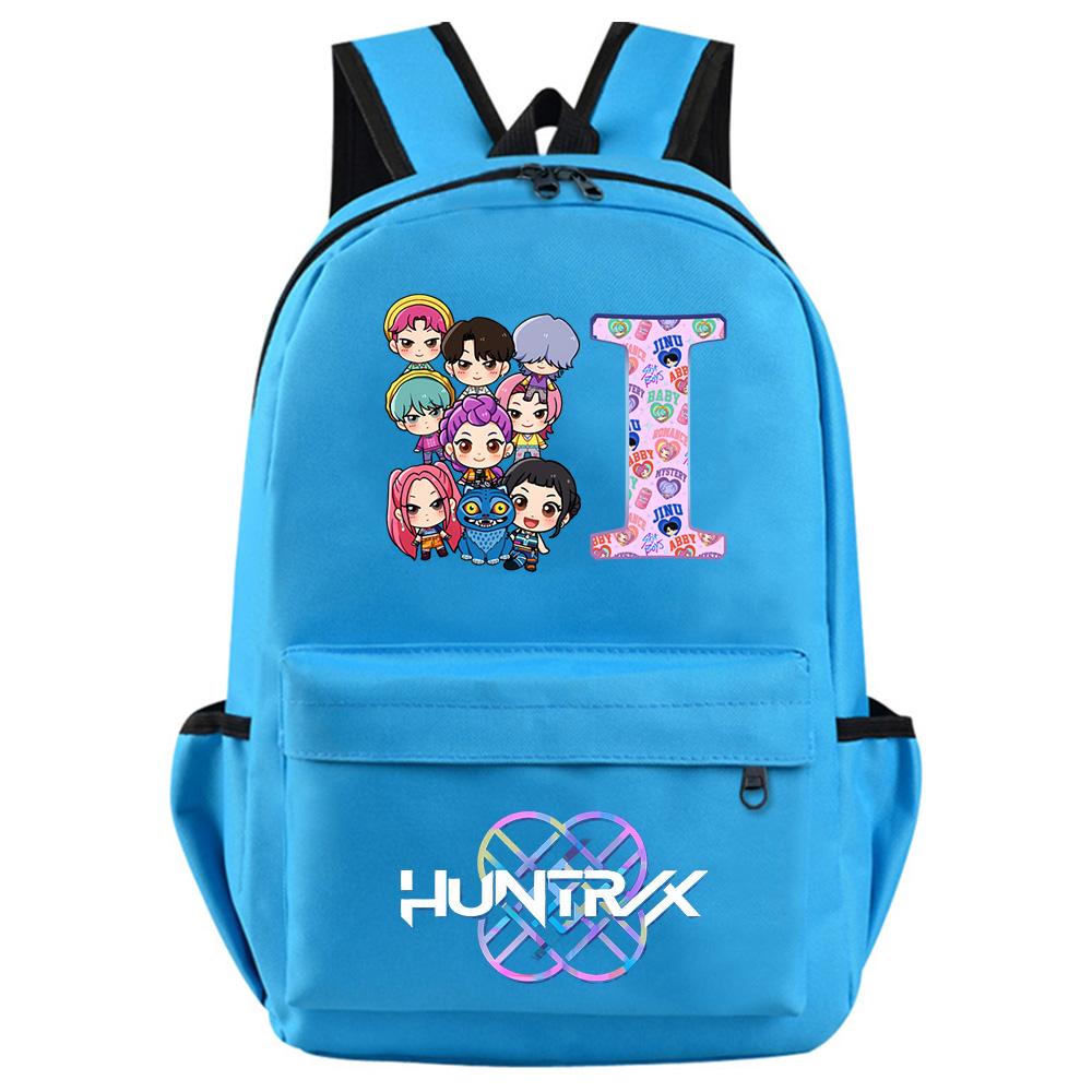 26 English Letter Kpop Demon Hunters Printed Backpack for Teenager Student Girl Boy Bookbag Schoolbag Women Large Capacity Travel Bag Kid Gift Rucksak