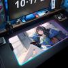 miyu blue archive Mouse Pad RGB Gaming Mousepad Big LED Pad PC Desk Mat Luminous Mouse Pad Large Keyboard Mats Table Rug With