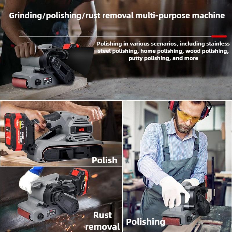 20V Belt Sanding Machine Lithium Battery Knife Sharpener Speed Variable Speed Grinding Polishing Machine Grinder Power Tools
