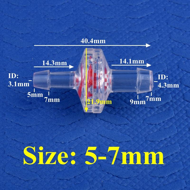 

10 шт./лот GPPS прозрачный обратный клапан аквариумный воздушный насос односторонний клапан садовый шланг для полива обратный клапан пагода соединение 5-7mm (10 Pieces)
