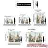 2pcs, 2D FLAT PRINTING Curtains (Without Rod) Cactus Garden Modern Curtain Fabric Prints Light Filtering Curtains Decorations