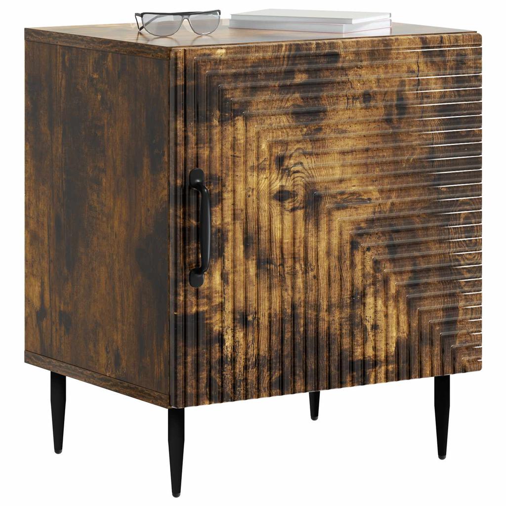 Nightstand Smoked Oak 43 x 34.5 x 50 cm Engineered Wood