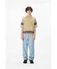 Sun Love Border Crochet Knit Polo Navy