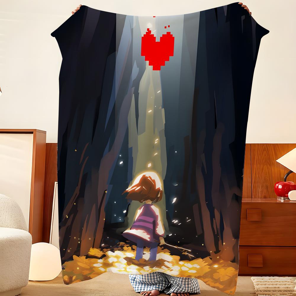 Game U-Undertale Throw Flannel Throw Blanket, Lightweight Cozy, Durable Washable cute Cool