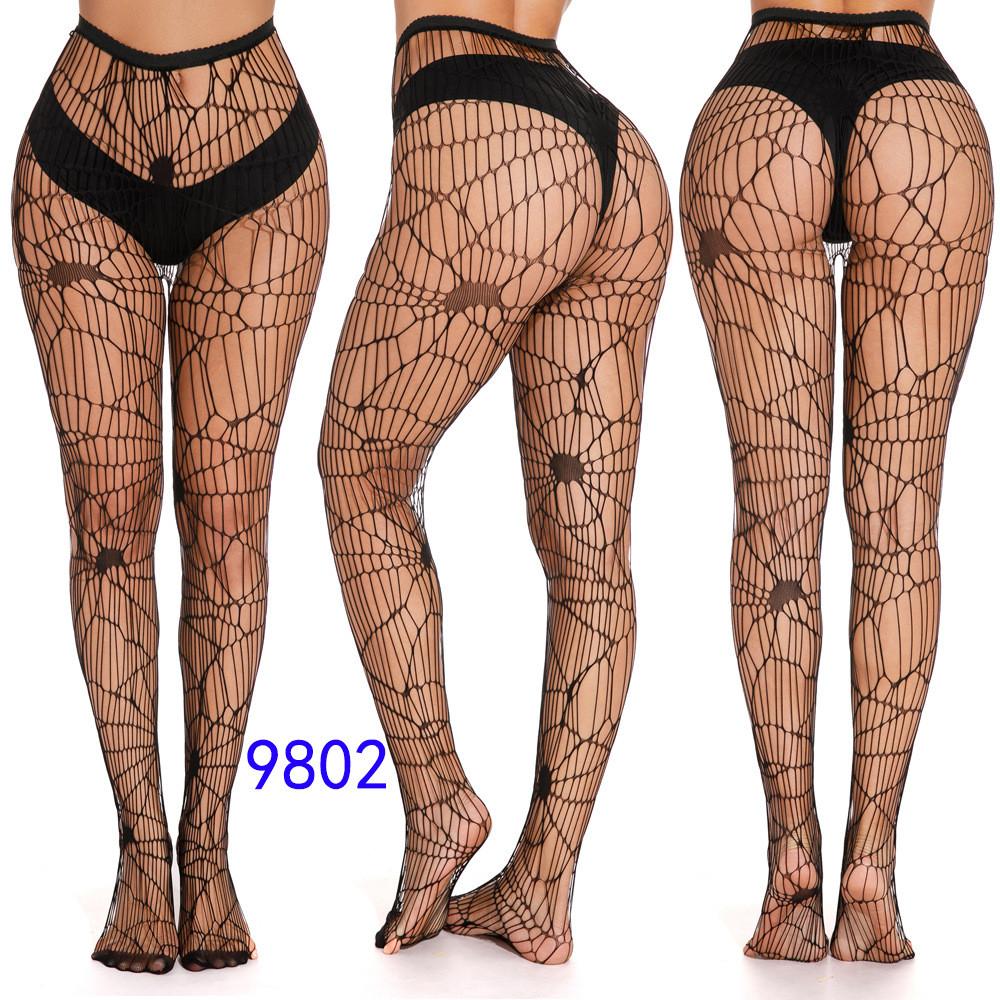Halloween Themed Mesh Tights Set With Skull Pattern Stylish Hosiery For Women**