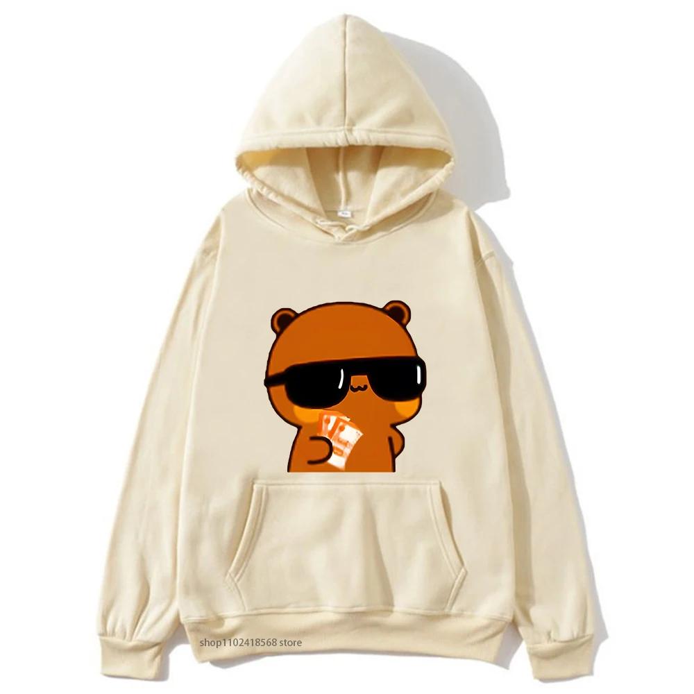 Couple Sweatshirt Bubu and Dudu - PANDA BEAR Love Rich Lovers Graphic Hoodies Women Panda Bear Clothes Kawaii Pullover