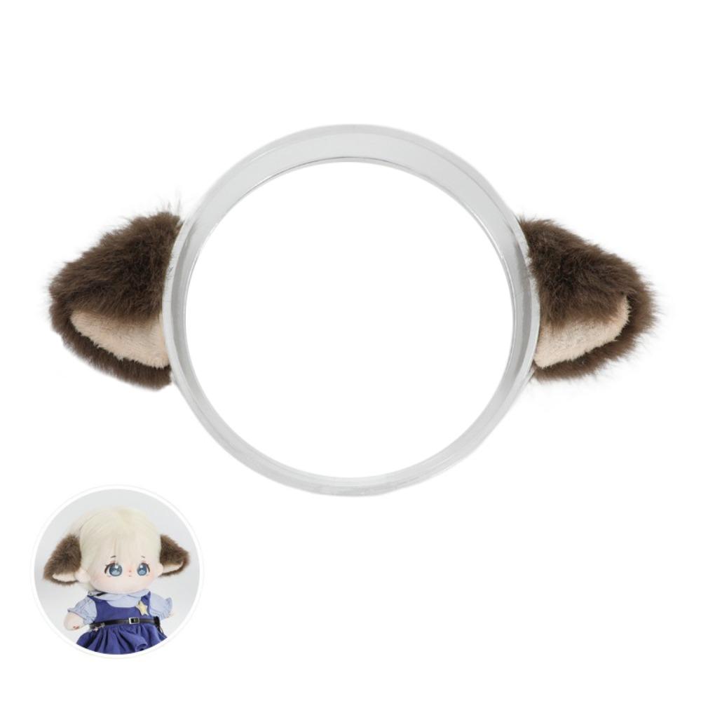 Cute Plush Headband Emulational Doll Headwear 2025 Cat Ear Headband  for 20CM Cotton Doll
