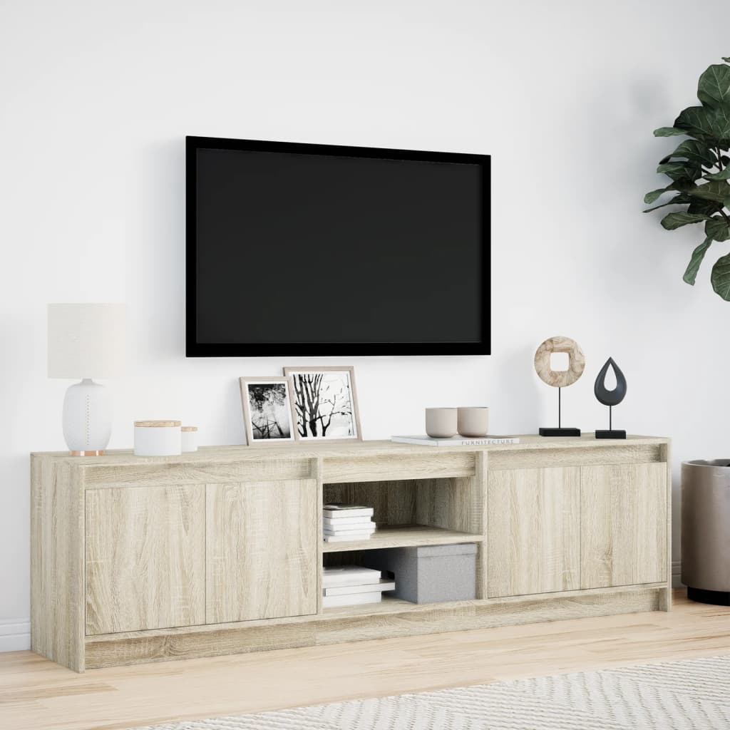 Vidaxl Szafka Pod Tv Z Led, Dąb Sonoma, 180X34X50 Cm