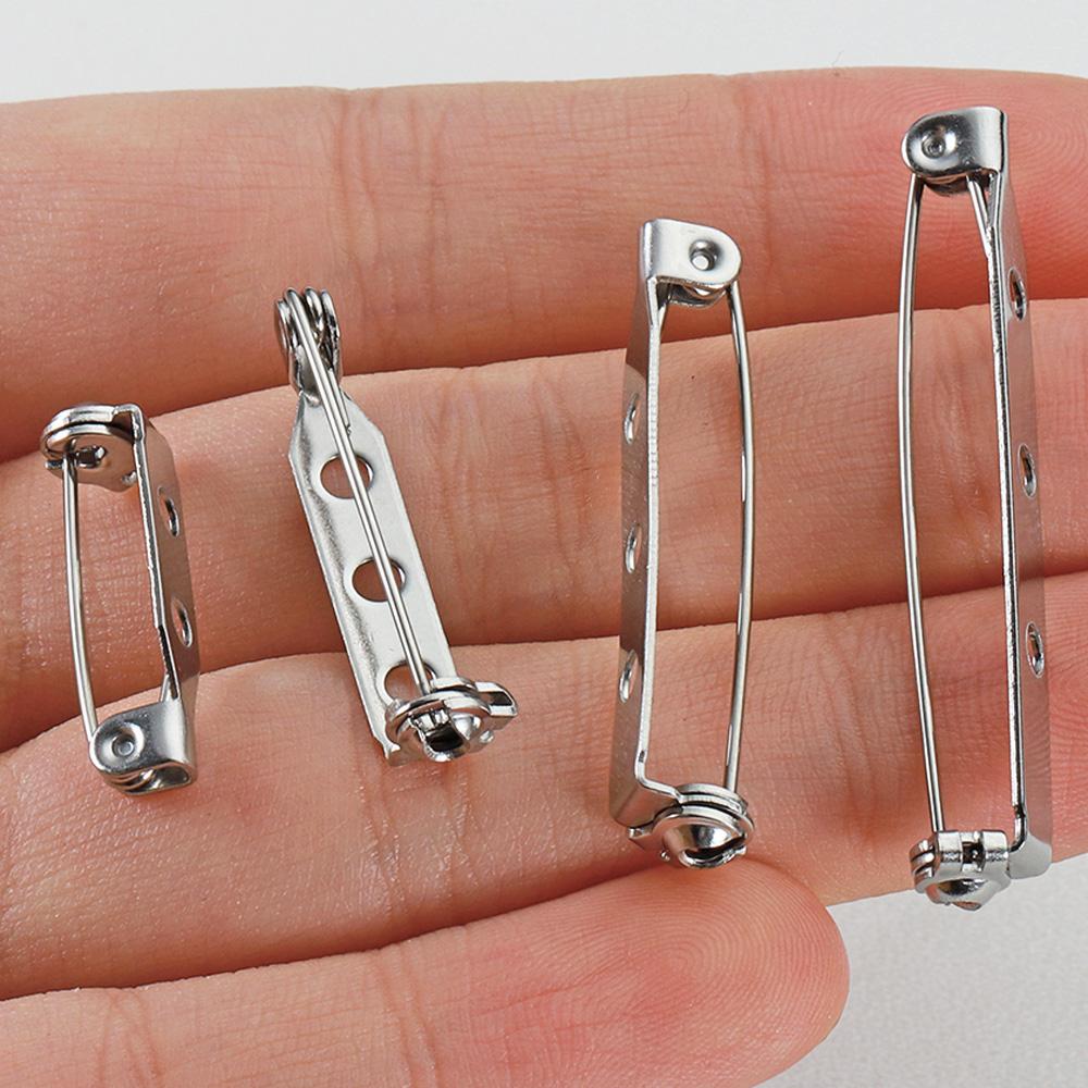 20 Stück 20mm 25mm 32mm 38mm Edelstahl Broschennadel Sicherheitsnadel Basis Einstellungen Nadel Zubehör DIY Schmuckherstellung Komponente