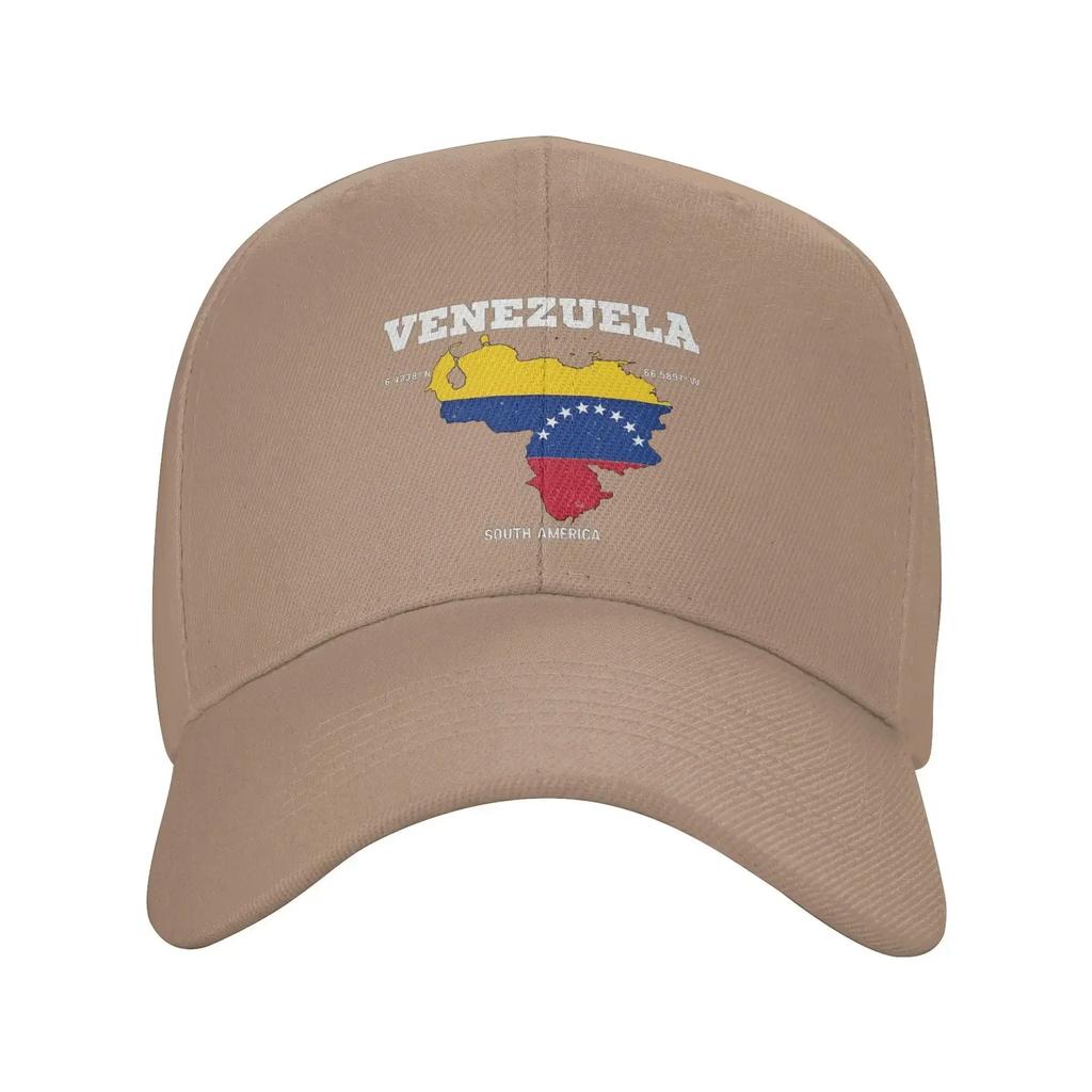 Men WomenVenezuelan Flag Map Hats Retro Baseball Caps Adjustable Casual Wear