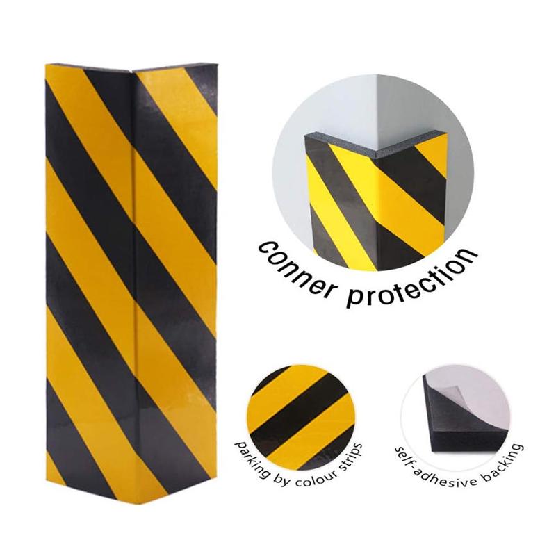 EVA Foam Car Anti-Collision Guard Self-Adhesive Reflective Corner Protector for Garage Wall Door Edge Parking Protection