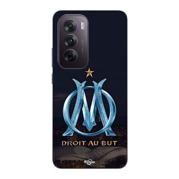 Coque de téléphone - MANIACASE - Oppo Reno 12 pro 5G - Silicone - OM logo - Bleu et doré