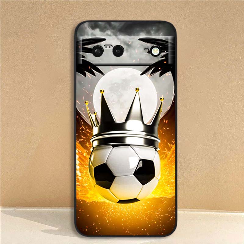 

Fashionable football cool For Google Pixel 10 9a 9 8A 8 7 7A 6 6A Pro XL 2024 5G Black Soft TPU Silicone Phone Case Google Pixel 6a
