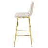 ARCETO stool - beige velvet / GOLDEN legs x 1
