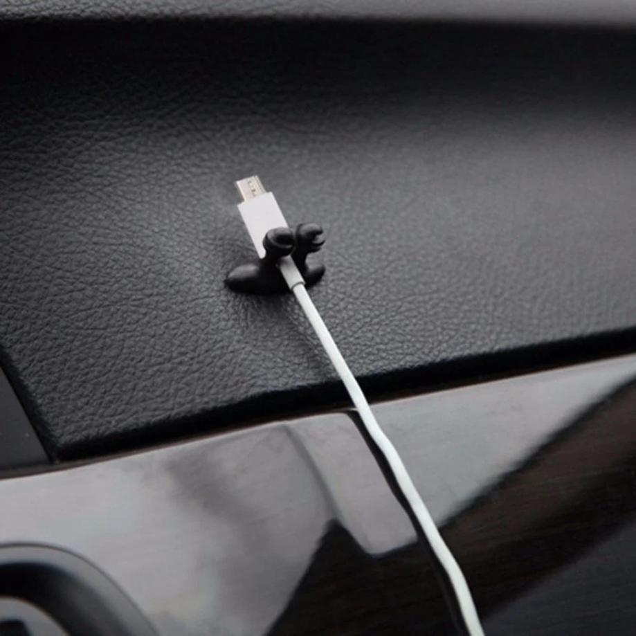 10Pcs Car Wire Cord Clip Cable Holder Tablet Line Clips Line Fixer Organizer Drop Adhesive USB Cable Car Clip Accessory Supplies