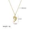 1 Pcs Copper Micro Zirconia Pendant with Stainless Steel Chain Combination Light Luxury Versatile Collarbone Chain