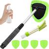 Telescopic Handle Windshield Cleaning Tool Washable Extendable Handle Car Window Cleaner Reusable Pads Window Glass Cleaner