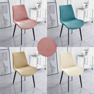 1 buc Huse pentru Scaune Curbate Culoare Solidă Elastic Clasice Detașabile Husă de Scaun din Fleece Polar Moale Husă de Scaun pentru el Nuntă
